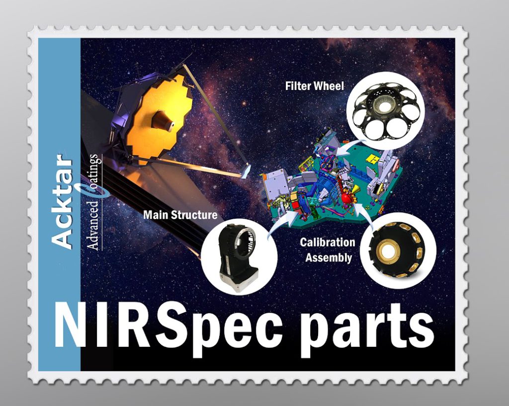 acktar black coated foils on the James Webb Space Telescope (JWST) Near Infrared Spectrograph (NIRSpec)